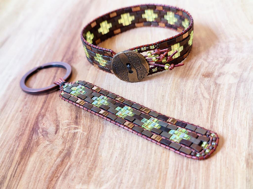 Bracelet and keychain set